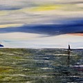 Sailing at dusk Painting by Marilyn McNish Sailing at dusk Painting by Marilyn McNish