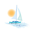 Sailing Day Digital Art by Gina Harrison Sailing Day Digital Art by Gina Harrison