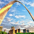 Saint Louis Skyline Morning Under the Arch by Gregory Ballos Saint Louis Skyline Morning Under the Arch by Gregory Ballos