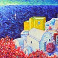 SANTORINI OIA COLORS modern impressionist impasto palette knife oil painting by ANA MARIA EDULESCU Painting by Ana Maria Edulescu SANTORINI OIA COLORS modern impressionist impasto palette knife oil painting by ANA MARIA EDULESCU Painting by Ana Maria Edulescu