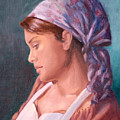 Sarah the Kitchen Maid after Johnnie Liliedahl Painting by Quwatha Valentine Sarah the Kitchen Maid after Johnnie Liliedahl Painting by Quwatha Valentine