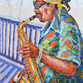 Saxophone Player Painting by Jyotika Shroff Saxophone Player Painting by Jyotika Shroff