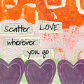 Scatter Love Mixed Media by Linda Woods Scatter Love Mixed Media by Linda Woods