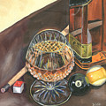 Scotch Cigars and Pool Painting by Debbie DeWitt Scotch Cigars and Pool Painting by Debbie DeWitt