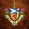 Scotland Forever - Alba Gu Brath - Symbols of Scotland over Brown Leather Digital Art by Serge Averbukh Scotland Forever - Alba Gu Brath - Symbols of Scotland over Brown Leather Digital Art by Serge Averbukh