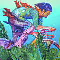 Sea Cycler Painting by Marguerite Chadwick-Juner Sea Cycler Painting by Marguerite Chadwick-Juner