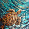 Sea Turtle Wave Guam Painting by Michelle Pier Sea Turtle Wave Guam Painting by Michelle Pier