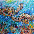 Sea Turtles Painting by Jyotika Shroff Sea Turtles Painting by Jyotika Shroff