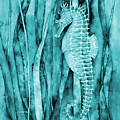 Seahorse in Blue Painting by Hailey E Herrera Seahorse in Blue Painting by Hailey E Herrera