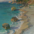 Seascape of Nimfa Beach, Vlora, Albania Painting by Buron Kaceli Seascape of Nimfa Beach, Vlora, Albania Painting by Buron Kaceli