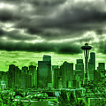 Seattle - The Emerald City Panorama Photograph by David Patterson