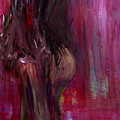 Self Portrait-1 in pink Painting by Julie Lueders Self Portrait-1 in pink Painting by Julie Lueders