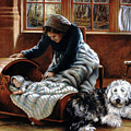 Sheepdog Guard Painting by Marie Witte Sheepdog Guard Painting by Marie Witte