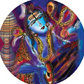 Shiva playing the drums Painting by Guruji Aruneshvar Paris Art Curator Katrin Suter Shiva playing the drums Painting by Guruji Aruneshvar Paris Art Curator Katrin Suter