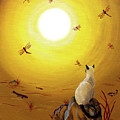 Siamese Cat with Red Dragonflies Painting by Laura Iverson Siamese Cat with Red Dragonflies Painting by Laura Iverson