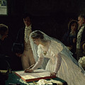 Signing the Register Painting by Edmund Blair Leighton Signing the Register Painting by Edmund Blair Leighton