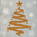 Silver Gold Tree Painting by Debbie DeWitt Silver Gold Tree Painting by Debbie DeWitt