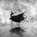Sky Dancer - black and white Digital Art by Lilia D Sky Dancer - black and white Digital Art by Lilia D