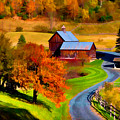 Digital painting of Sleepy Hollow Farm Photograph by Jeff Folger Digital painting of Sleepy Hollow Farm Photograph by Jeff Folger