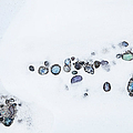 Snow Pebbles Left Photograph by Theresa Tahara Snow Pebbles Left Photograph by Theresa Tahara
