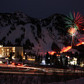 Snowbird Torchlight Parade and Firework Photograph by Brett Pelletier Snowbird Torchlight Parade and Firework Photograph by Brett Pelletier