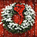 Snowy Christmas Wreath Photograph by Lois Bryan Snowy Christmas Wreath Photograph by Lois Bryan