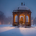 Snowy night on the Salem Common Photograph by Jeff Folger Snowy night on the Salem Common Photograph by Jeff Folger