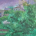 Solitary Almond Tree In Blossom Mallorcan Valley by Lizzy Forrester Solitary Almond Tree In Blossom Mallorcan Valley by Lizzy Forrester