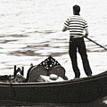 Solitary Gondolier Photograph by Vicki Hone Smith