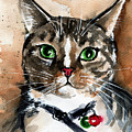 Sox the Rescued Tabby Cat Painting by Dora Hathazi Mendes Sox the Rescued Tabby Cat Painting by Dora Hathazi Mendes