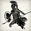 Spartan Hoplite - 17 Painting by AM FineArtPrints Spartan Hoplite - 17 Painting by AM FineArtPrints