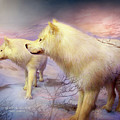 Spirit Of The White Wolf Mixed Media by Carol Cavalaris Spirit Of The White Wolf Mixed Media by Carol Cavalaris