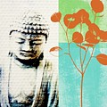 Spring Buddha Mixed Media by Linda Woods Spring Buddha Mixed Media by Linda Woods