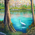 Spring Fishing Painting by Sarah Irland Spring Fishing Painting by Sarah Irland