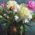 Spring Peonies Painting by Anna Rose Bain