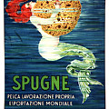 Spugne - Mermaid - Brignone Bath Sponge - Vintage Advertising Poster Mixed Media by Studio Grafiikka Spugne - Mermaid - Brignone Bath Sponge - Vintage Advertising Poster Mixed Media by Studio Grafiikka