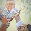 Squeals of Joy Painting by Saundra Johnson Squeals of Joy Painting by Saundra Johnson
