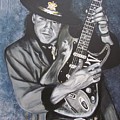 SRV - Stevie Ray Vaughan Painting by Eric Dee SRV - Stevie Ray Vaughan Painting by Eric Dee