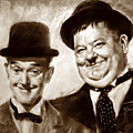 Stan Laurel Oliver Hardy Drawing by Ylli Haruni Stan Laurel Oliver Hardy Drawing by Ylli Haruni