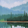 Stanley Lake - Far Shore Painting by Kevin Hughes Stanley Lake - Far Shore Painting by Kevin Hughes