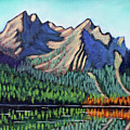 Stanley Lake Painting by Kevin Hughes Stanley Lake Painting by Kevin Hughes