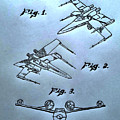 Star Wars X-wing 1980 Us Patent - Blue Abstract by Scott D Van Osdol Star Wars X-wing 1980 Us Patent - Blue Abstract by Scott D Van Osdol