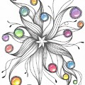 Starburst Drawing by Jan Steinle Starburst Drawing by Jan Steinle