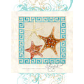 Starfish Greek Key Pattern w Swirls Painting by Audrey Jeanne Roberts Starfish Greek Key Pattern w Swirls Painting by Audrey Jeanne Roberts