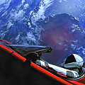 Starman in Tesla with planet earth Photograph by SpaceX Starman in Tesla with planet earth Photograph by SpaceX