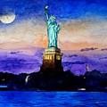 Statue of Liberty New York Painting by Christopher Shellhammer Statue of Liberty New York Painting by Christopher Shellhammer