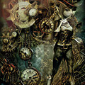 Steampunk cute girl Mixed Media by Lilia D Steampunk cute girl Mixed Media by Lilia D