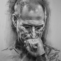 Steve Jobs Drawing by Ylli Haruni Steve Jobs Drawing by Ylli Haruni
