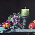 Still life with candle Painting by John Neeve Still life with candle Painting by John Neeve