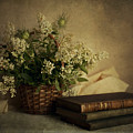 Still life with old books and white flowers in the basket Photograph by Jaroslaw Blaminsky Still life with old books and white flowers in the basket Photograph by Jaroslaw Blaminsky